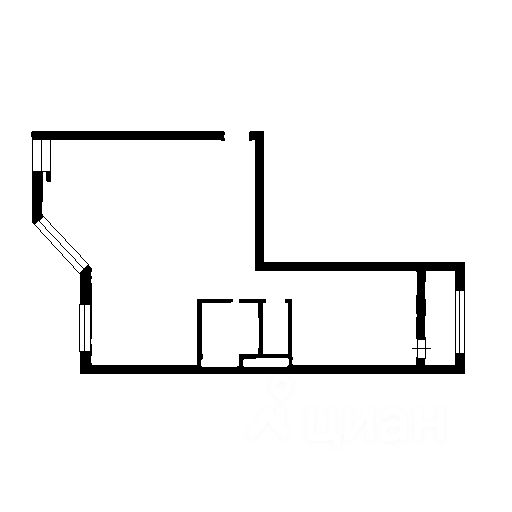 Планировка этой квартиры по данным Циан