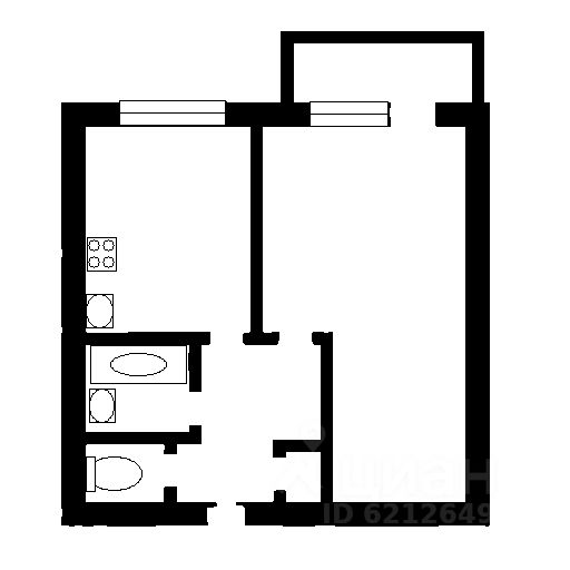 Планировка этой квартиры по данным Циан