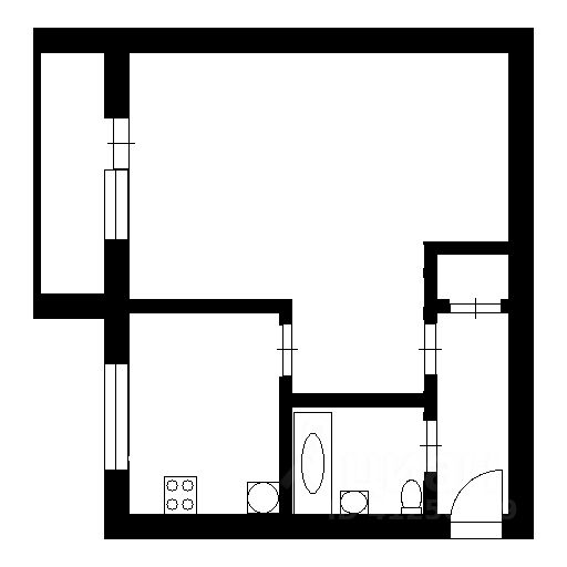 Планировка этой квартиры по данным Циан