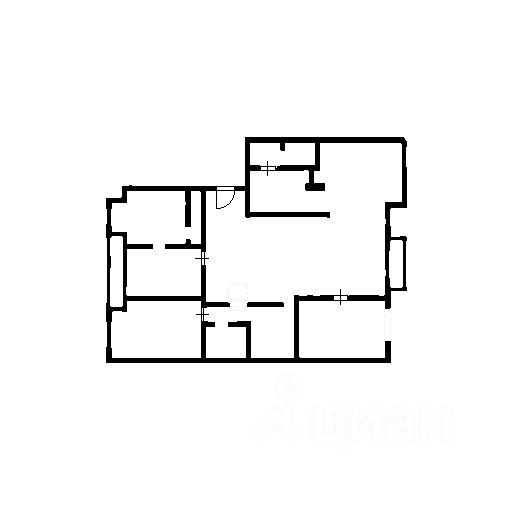 Планировка этой квартиры по данным Циан