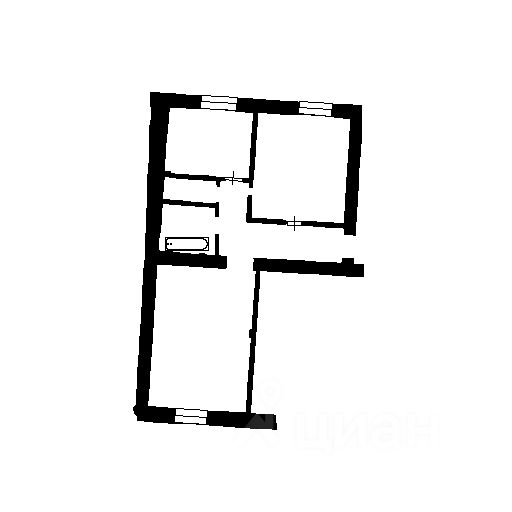 Планировка этой квартиры по данным Циан