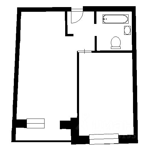 Планировка этой квартиры по данным Циан