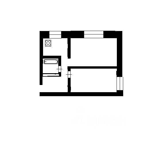 Планировка этой квартиры по данным Циан