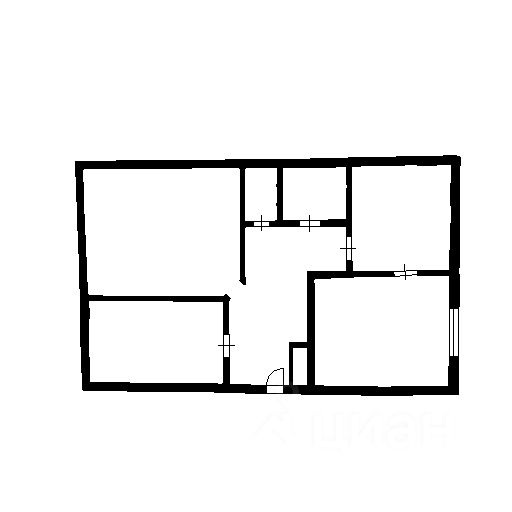 Планировка этой квартиры по данным Циан