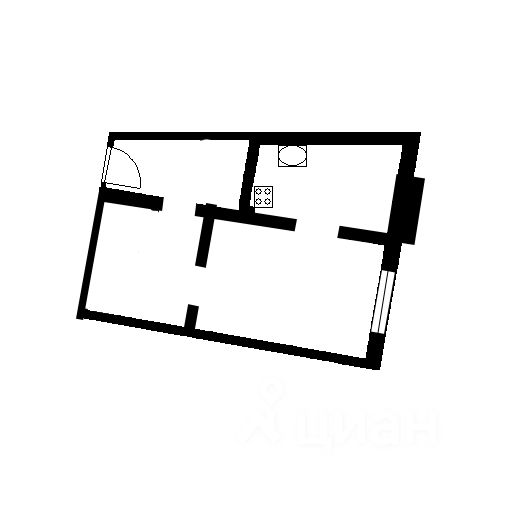 Планировка этой квартиры по данным Циан