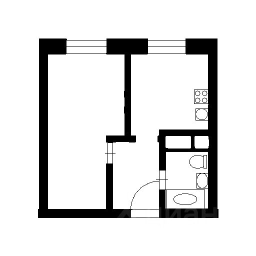 Планировка этой квартиры по данным Циан