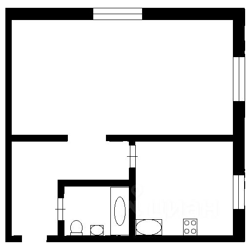 Планировка этой квартиры по данным Циан