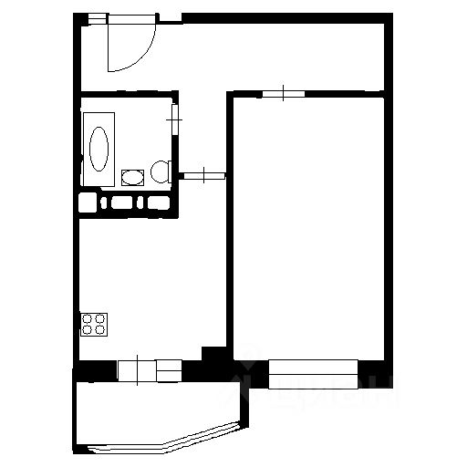 Планировка этой квартиры по данным Циан