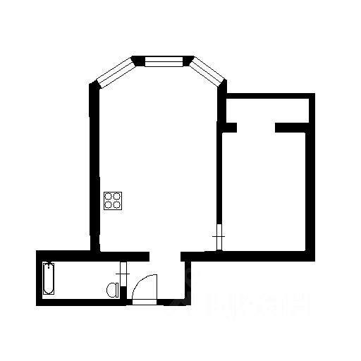 Планировка этой квартиры по данным Циан