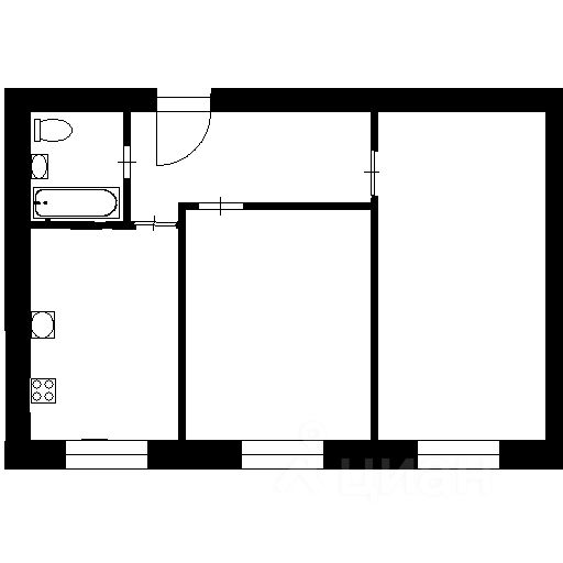 Планировка этой квартиры по данным Циан