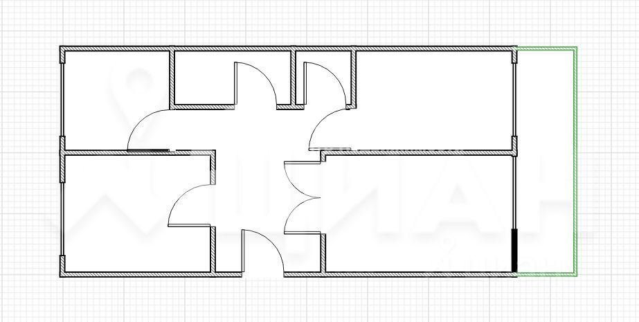 Планировка этой квартиры по данным Циан