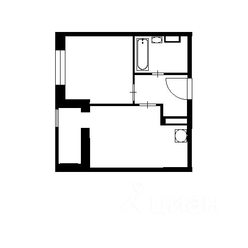 Планировка этой квартиры по данным Циан