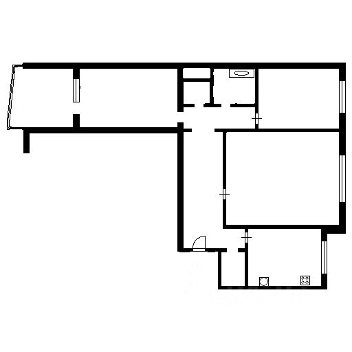 Планировка этой квартиры по данным Циан