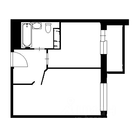 Планировка этой квартиры по данным Циан