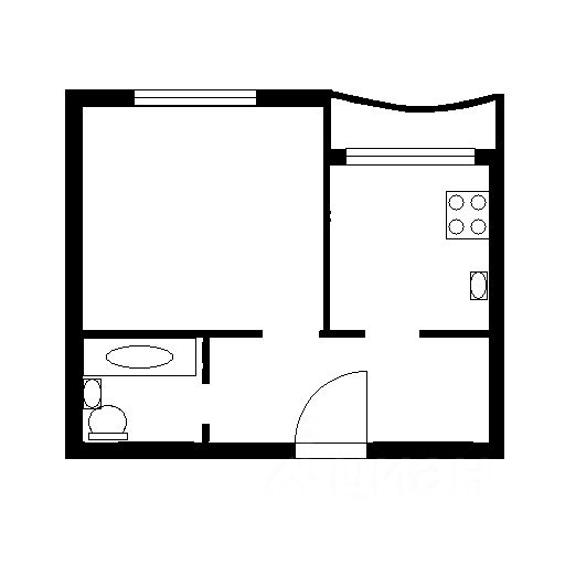 Планировка этой квартиры по данным Циан