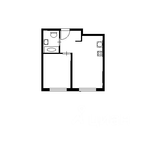 Планировка этой квартиры по данным Циан