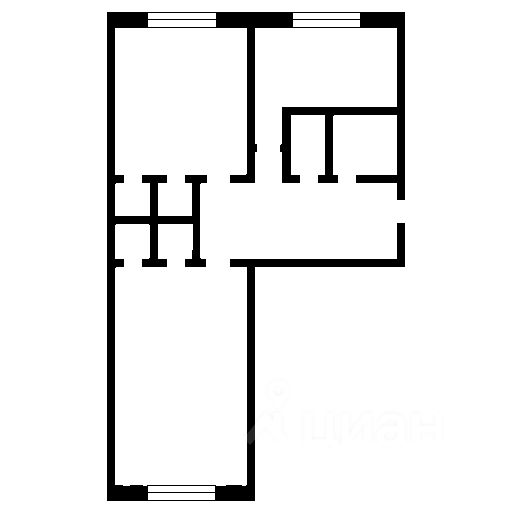 Планировка этой квартиры по данным Циан