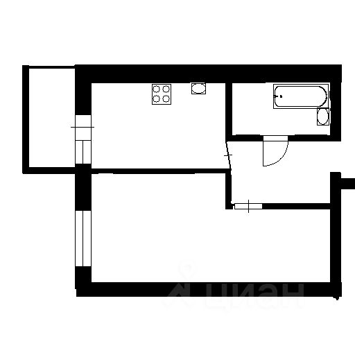 Планировка этой квартиры по данным Циан