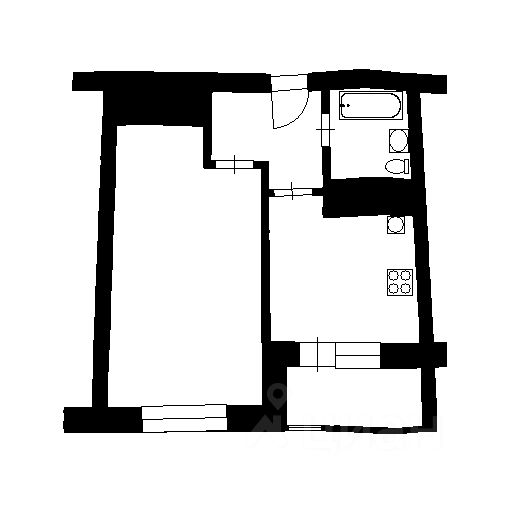 Планировка этой квартиры по данным Циан