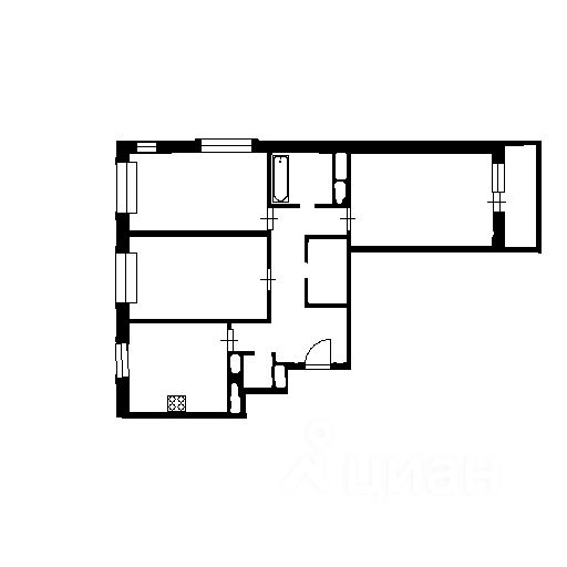 Планировка этой квартиры по данным Циан