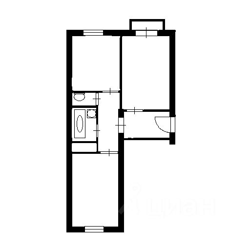 Планировка этой квартиры по данным Циан
