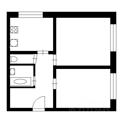 Планировка этой квартиры по данным Циан