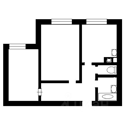 Планировка этой квартиры по данным Циан