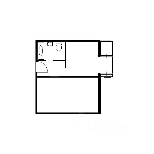 Планировка этой квартиры по данным Циан