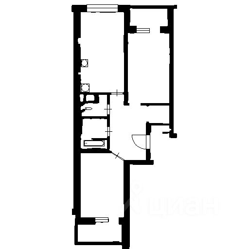 Планировка этой квартиры по данным Циан