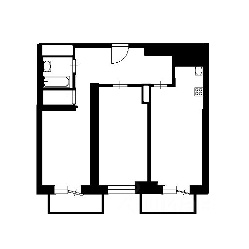 Планировка этой квартиры по данным Циан