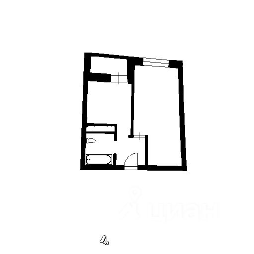 Планировка этой квартиры по данным Циан