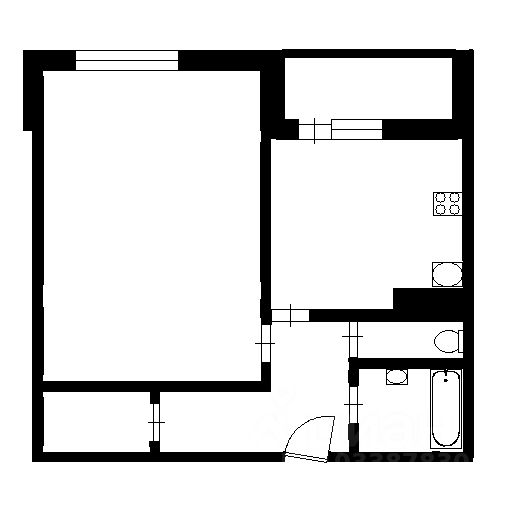 Планировка этой квартиры по данным Циан