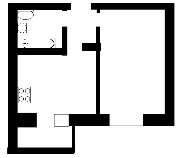 Планировка этой квартиры по данным Циан