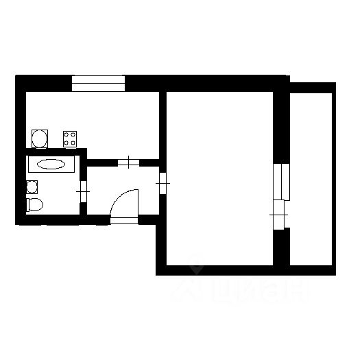 Планировка этой квартиры по данным Циан