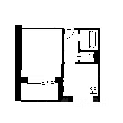 Планировка этой квартиры по данным Циан
