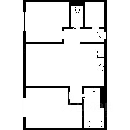 Планировка этой квартиры по данным Циан