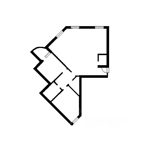 Планировка этой квартиры по данным Циан