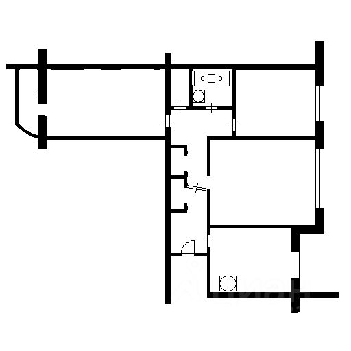 Планировка этой квартиры по данным Циан