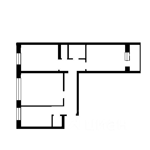 Планировка этой квартиры по данным Циан