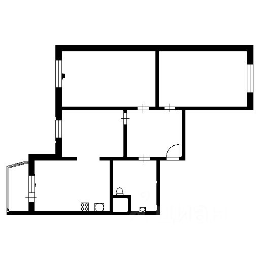 Планировка этой квартиры по данным Циан