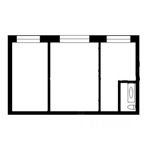 Планировка этой квартиры по данным Циан
