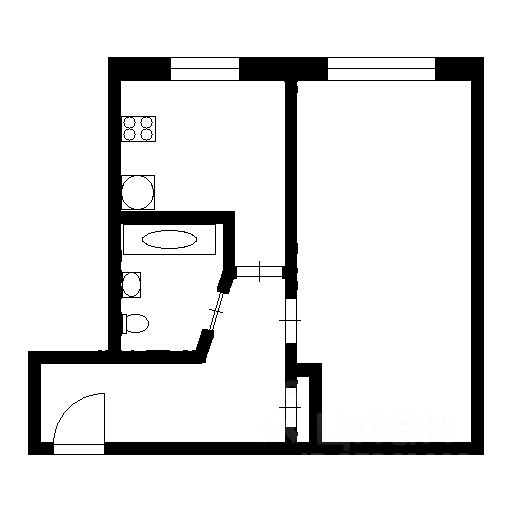 Планировка этой квартиры по данным Циан
