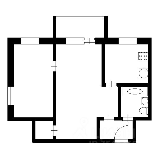 Планировка этой квартиры по данным Циан