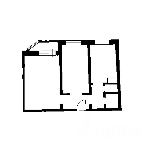 Планировка этой квартиры по данным Циан
