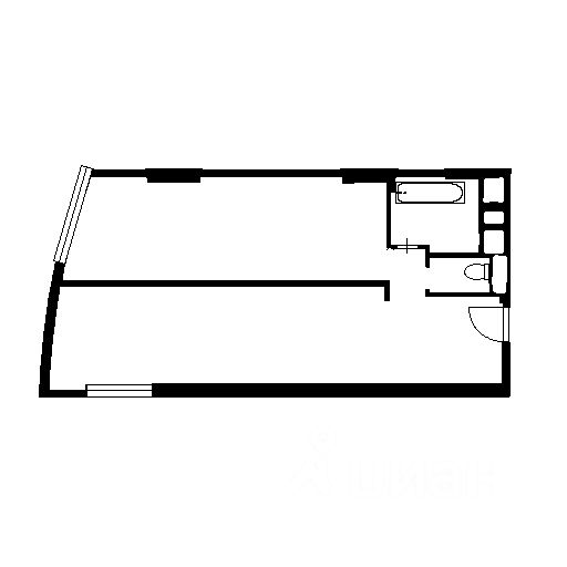 Планировка этой квартиры по данным Циан