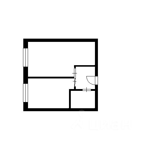 Планировка этой квартиры по данным Циан