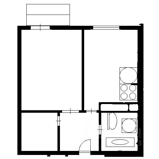 Планировка этой квартиры по данным Циан