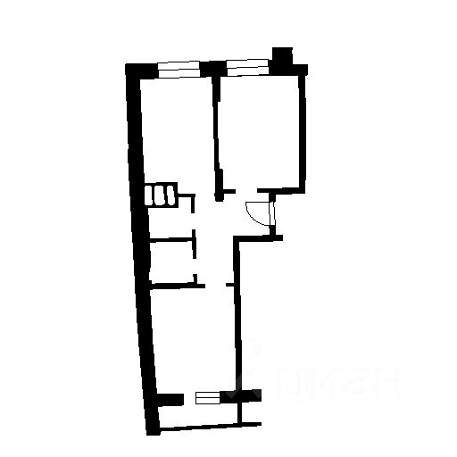 Планировка этой квартиры по данным Циан