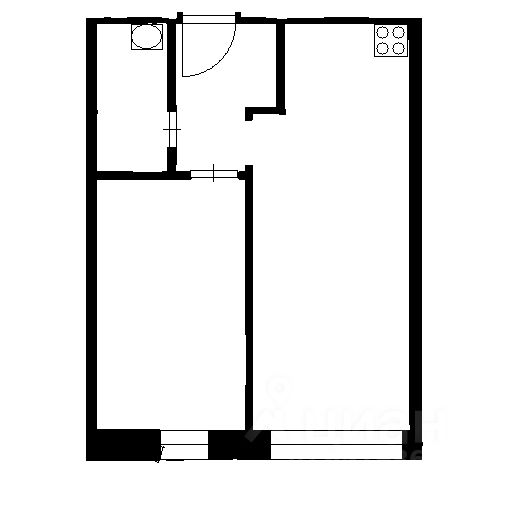 Планировка этой квартиры по данным Циан
