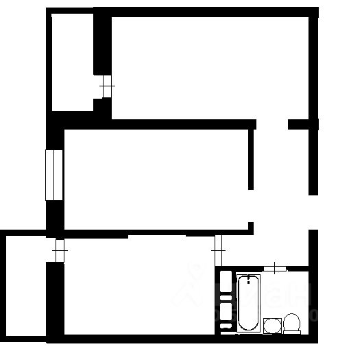 Планировка этой квартиры по данным Циан